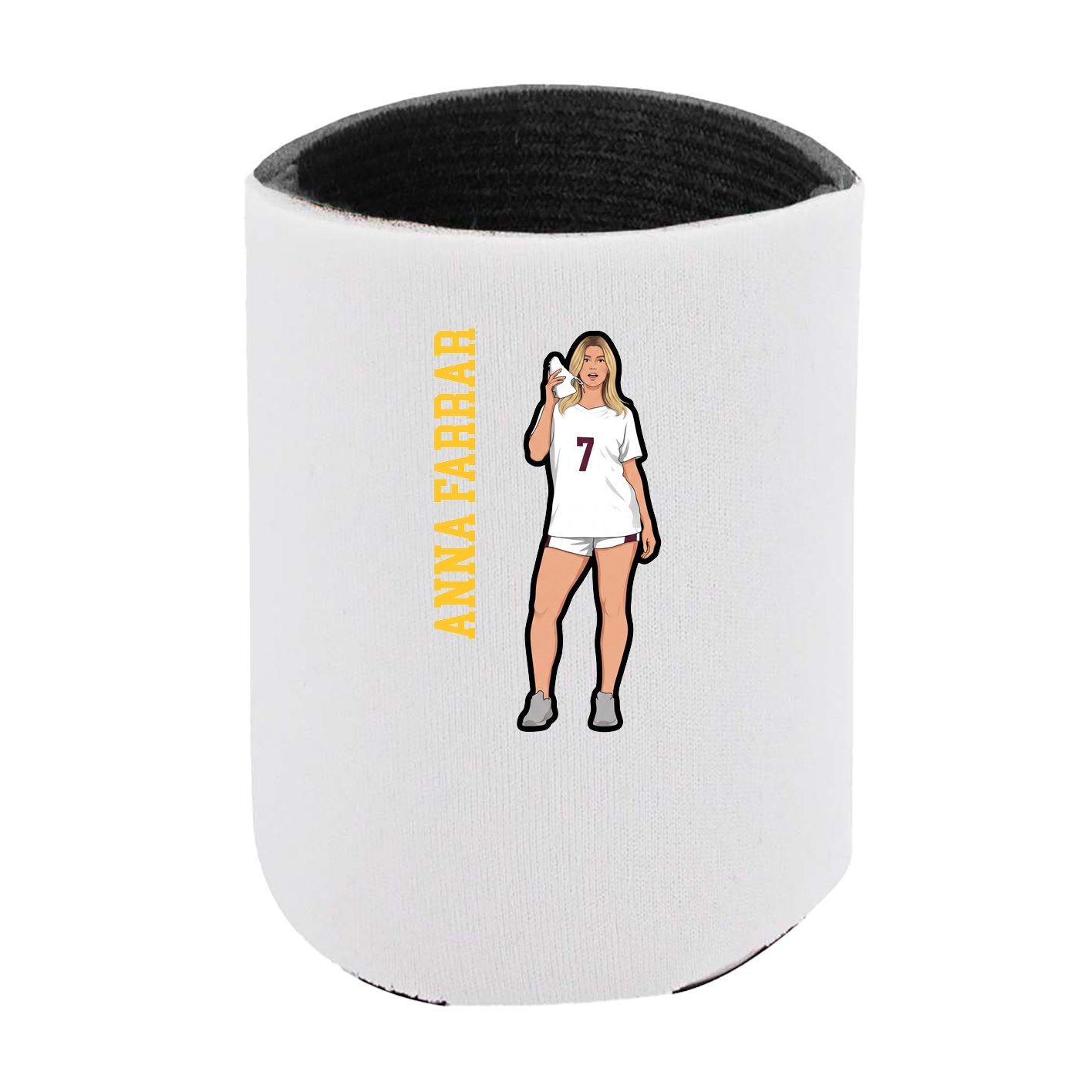 Can Holder — Name Vertical in White