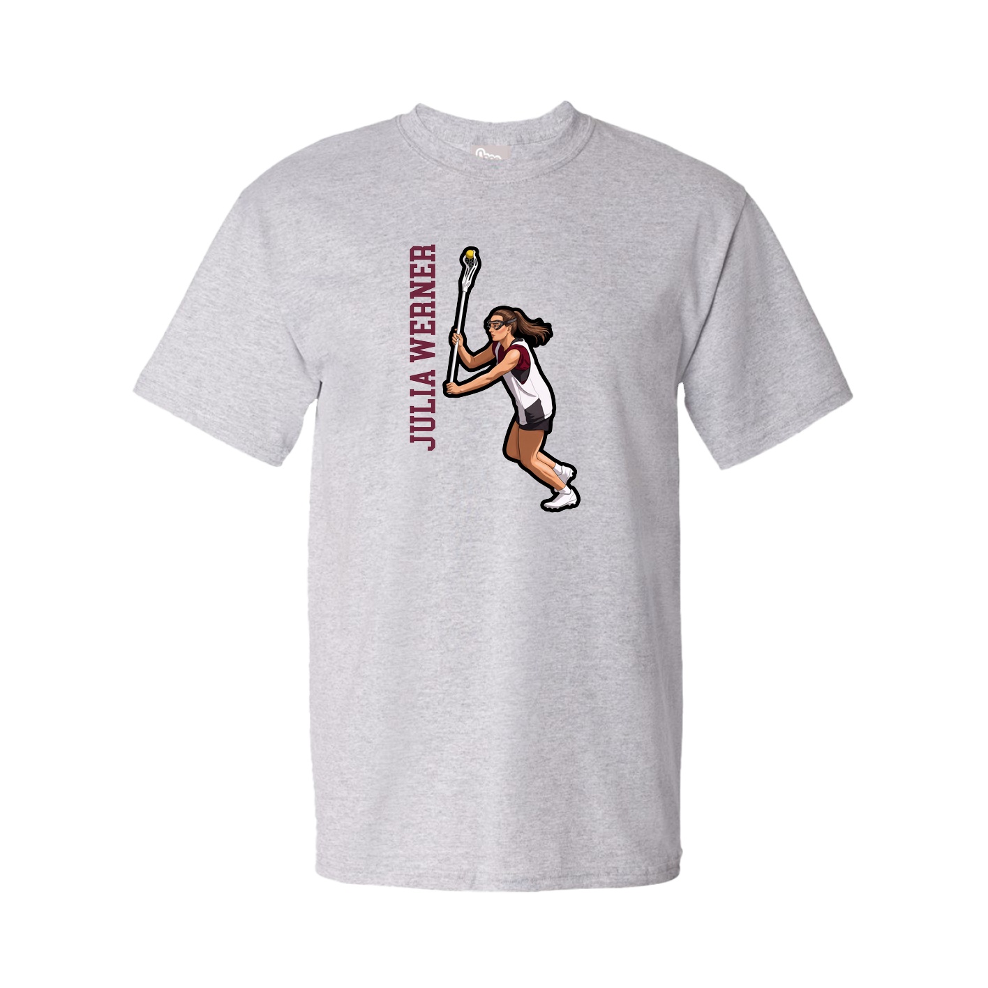 Tee — Name Vertical in Grey