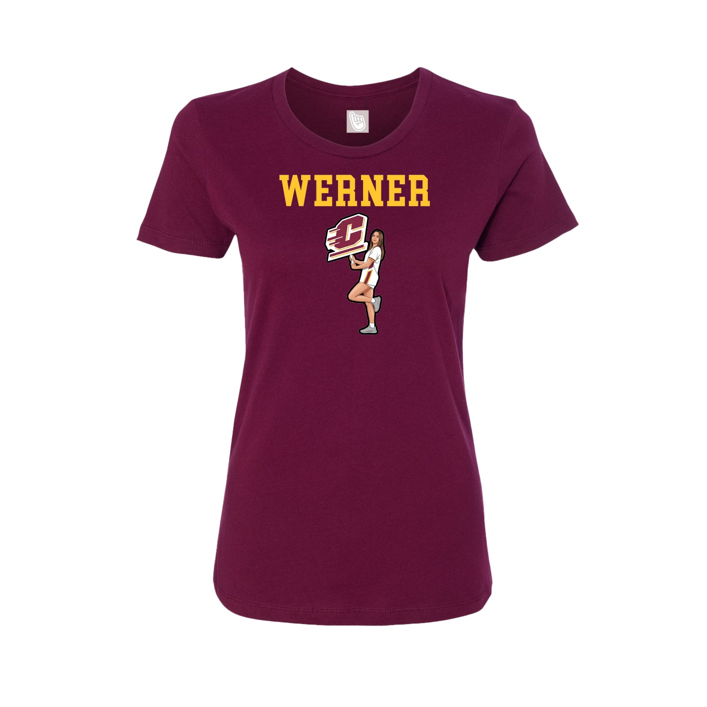 Fitted Women's Tee — Shirsey in Maroon