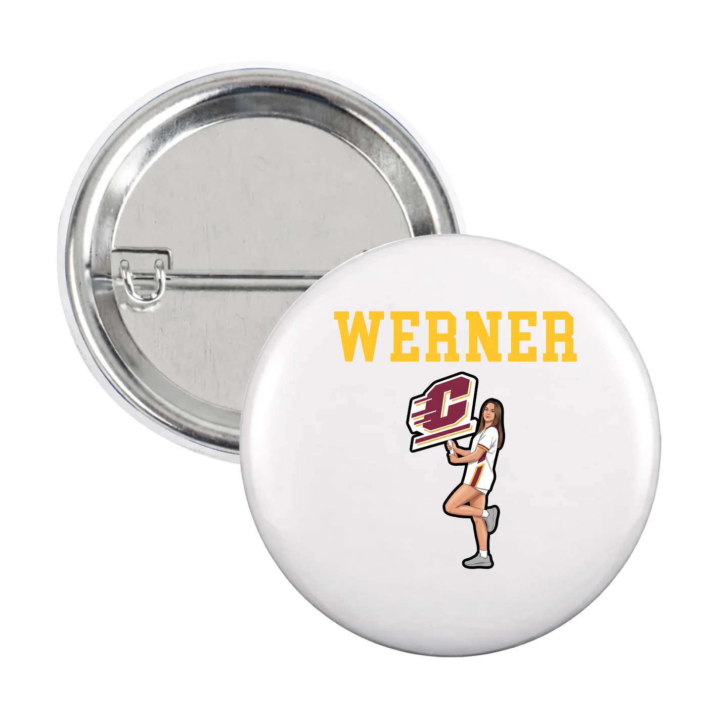 Game Day Button — Shirsey in White