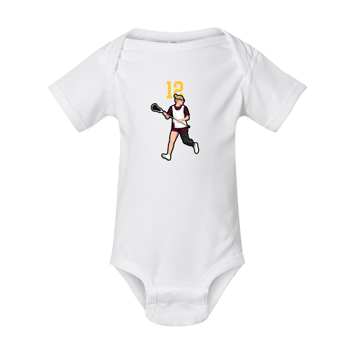 Baby Onesie — Number Top in White