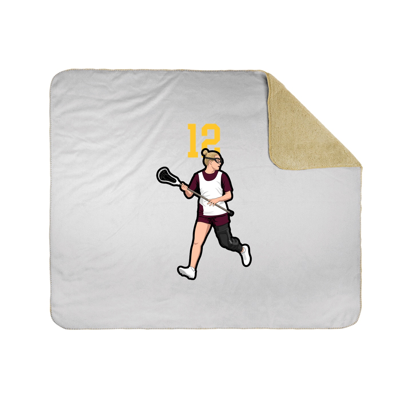 Throw Blanket — Number Top in White