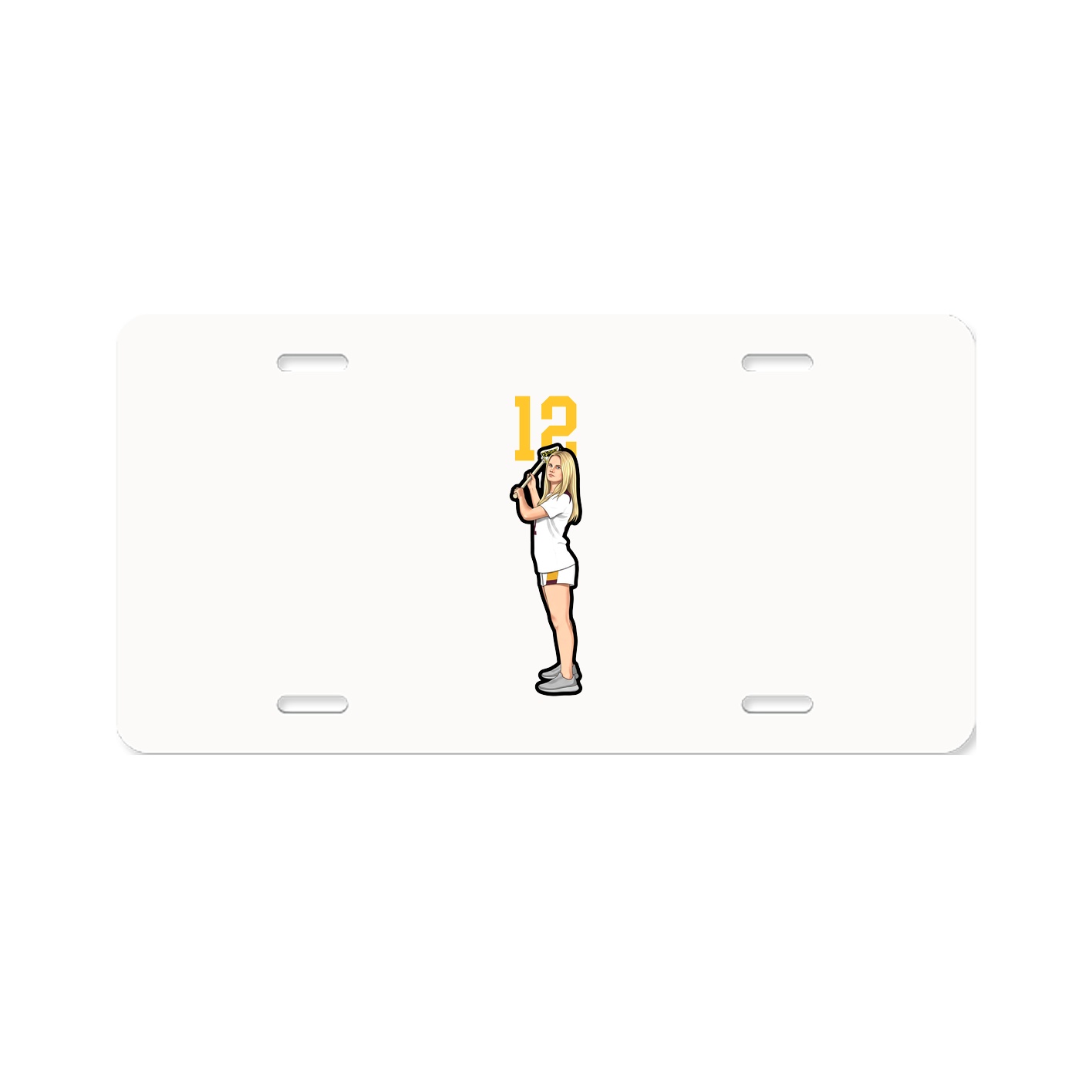 License Plate — Number Top in Classic