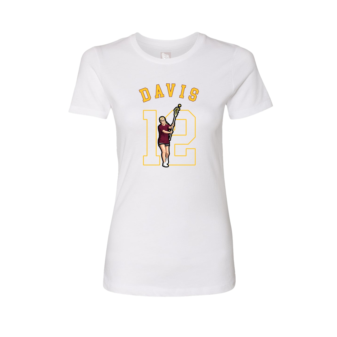 Fitted Women's Tee — Shirsey Arch in White