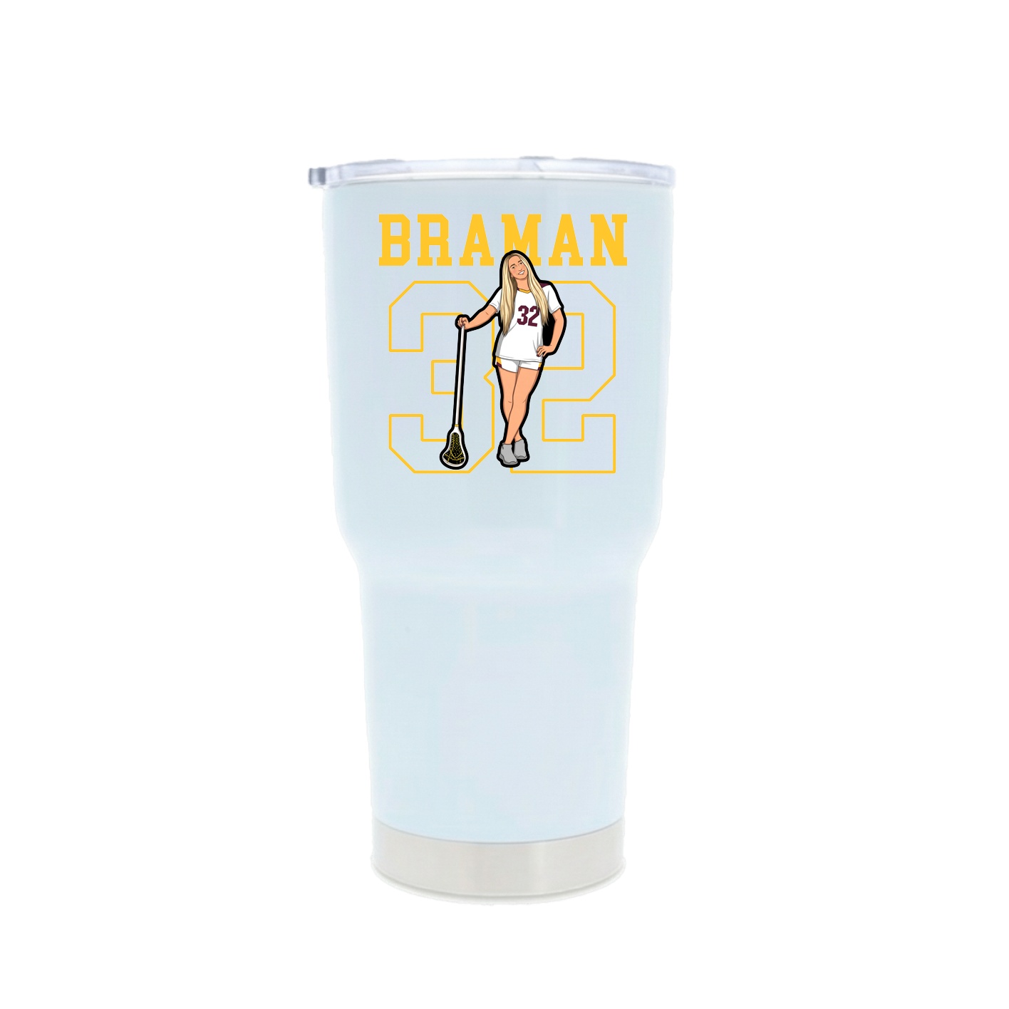 30oz Stainless Steel Tumbler — Shirsey in White