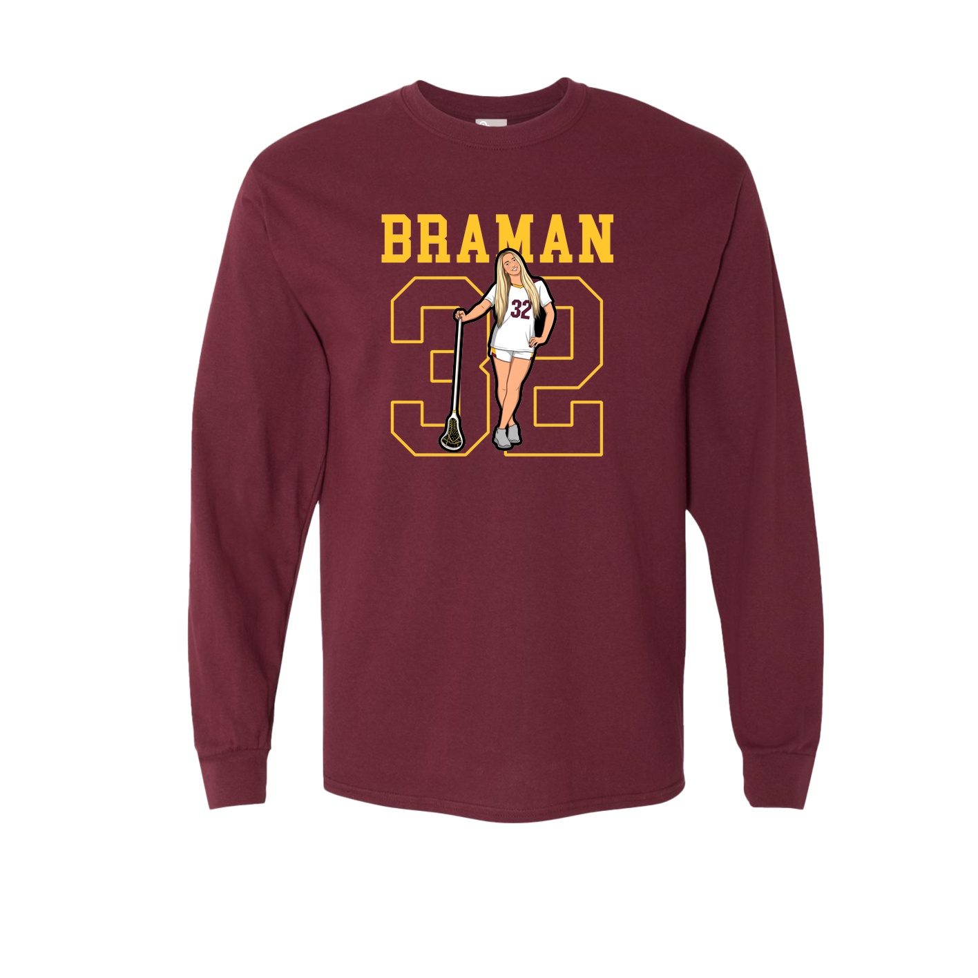 Long Sleeve Tee — Shirsey in Maroon