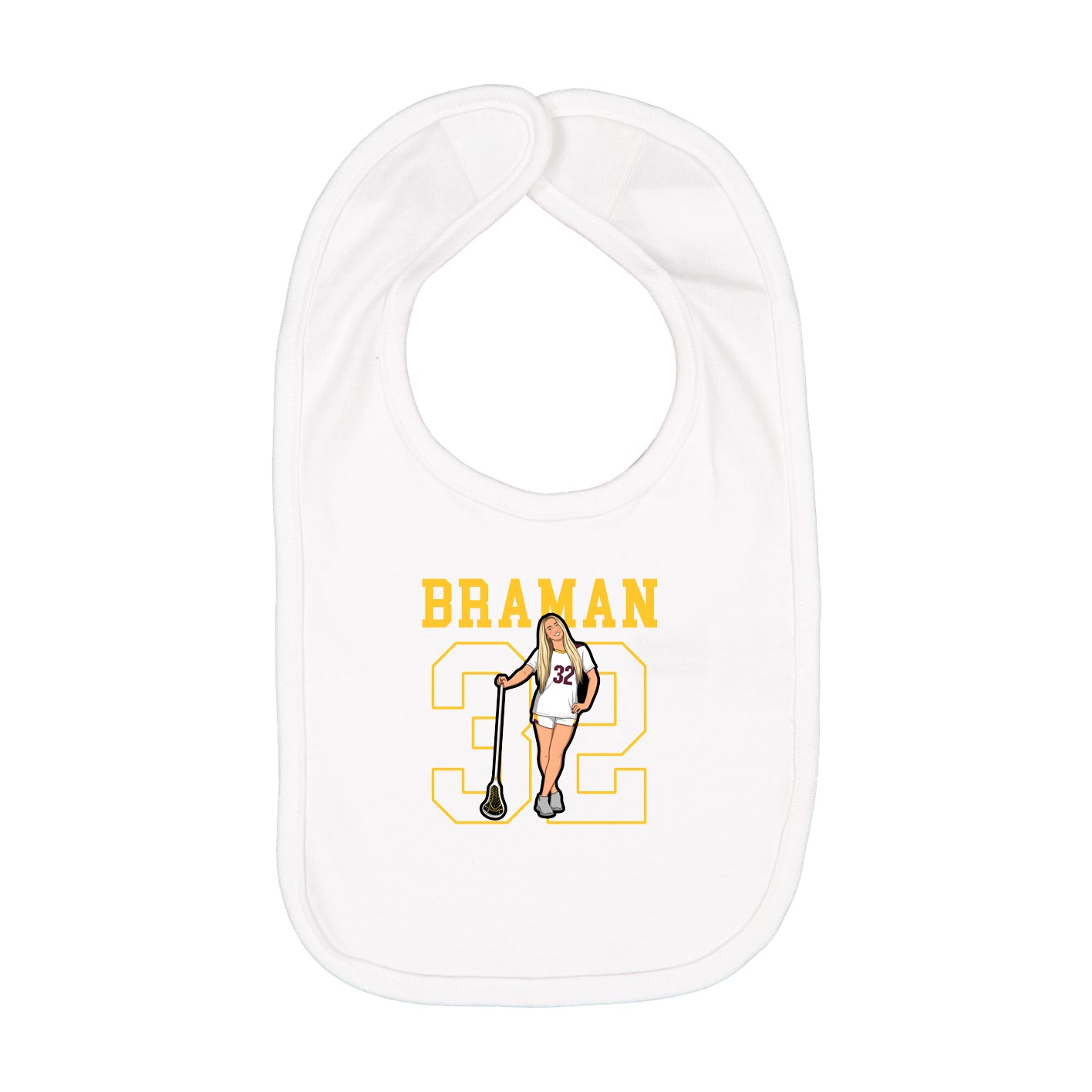 Infant Bib — Shirsey in White