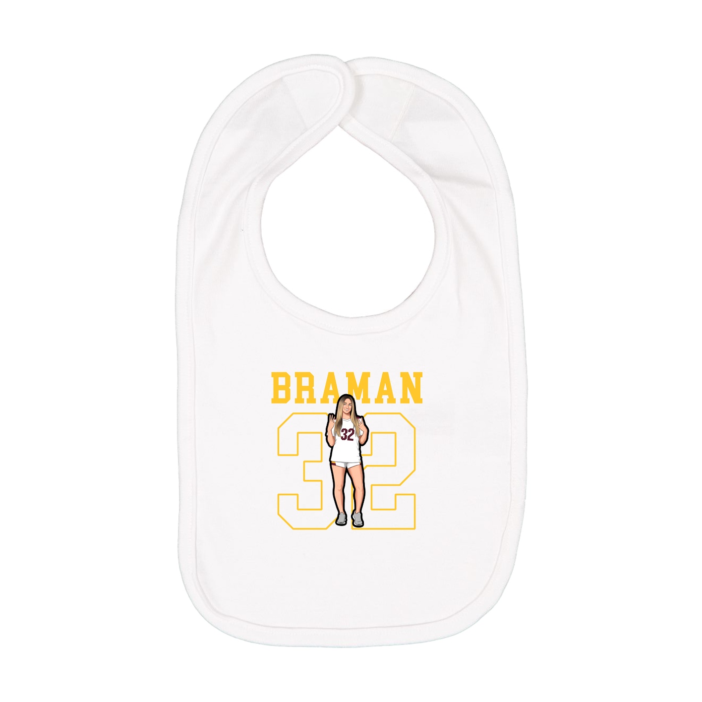 Infant Bib — Shirsey in White