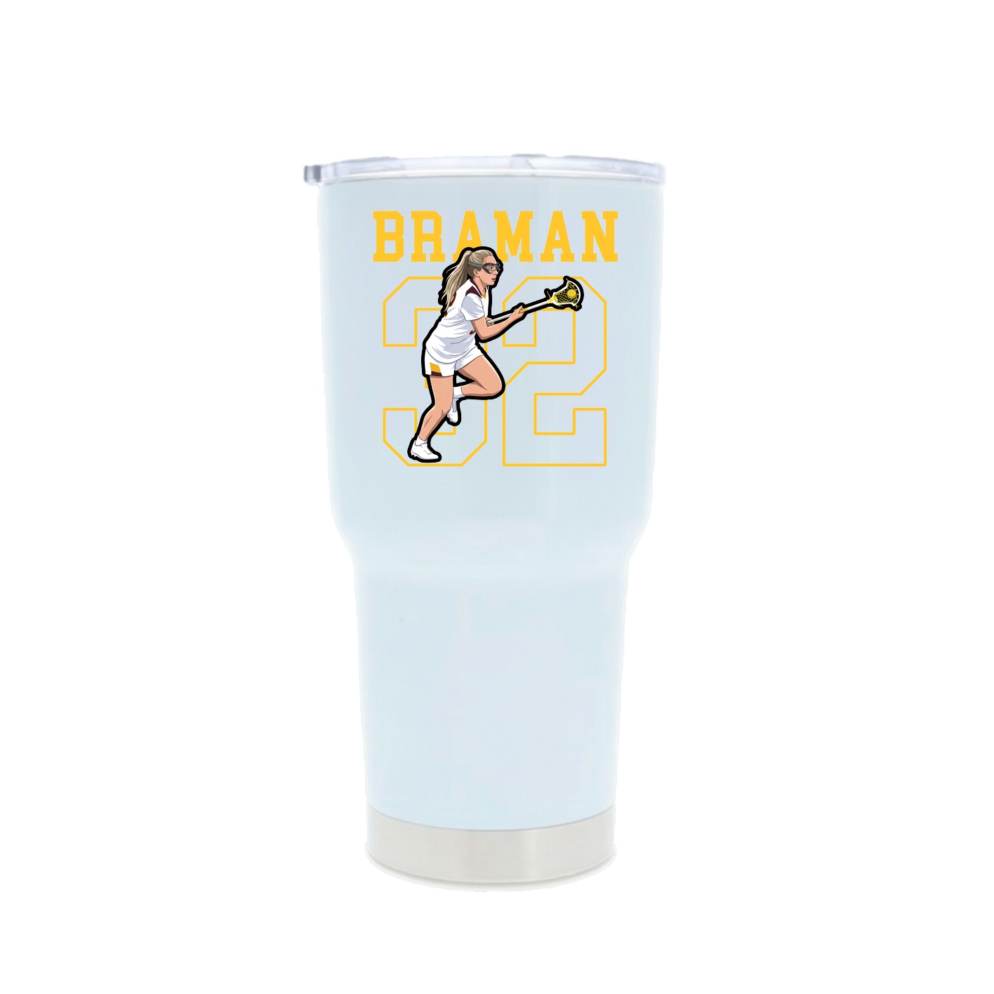30oz Stainless Steel Tumbler — Shirsey in White