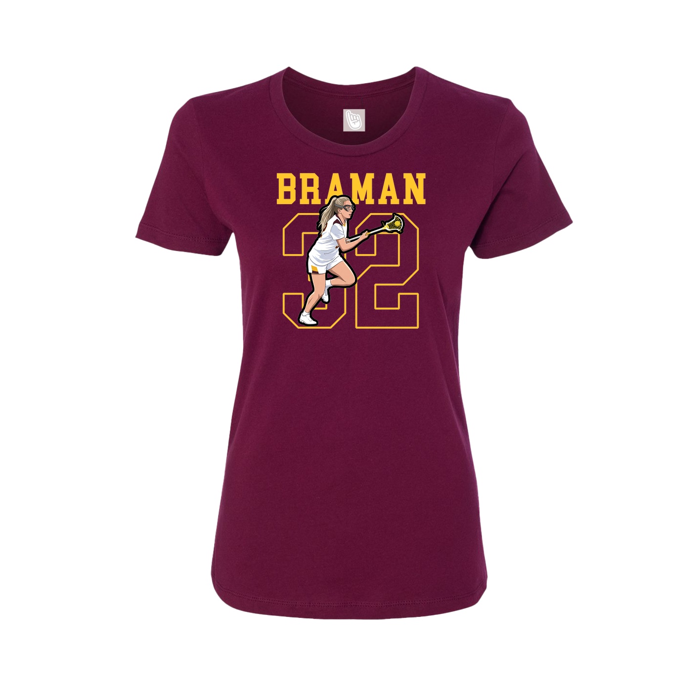 Fitted Women's Tee — Shirsey in Maroon