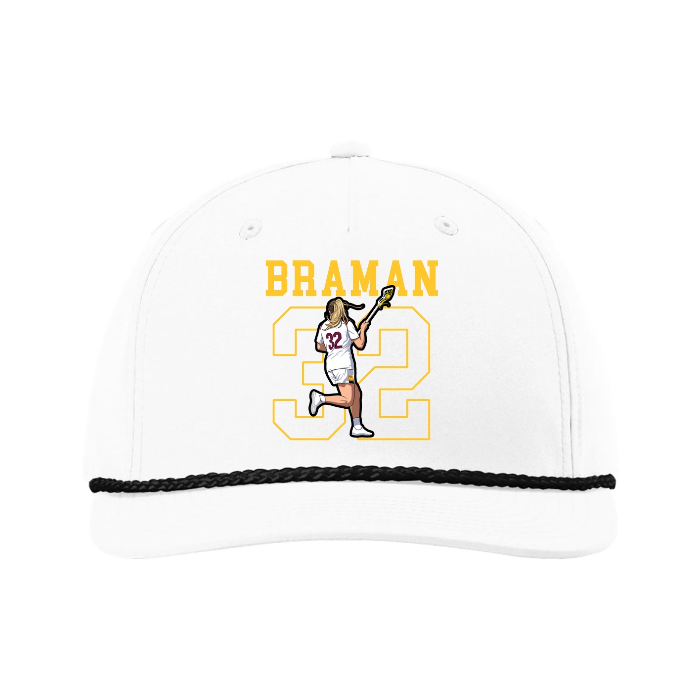 Five-Panel Classic Rope Cap — Shirsey in White