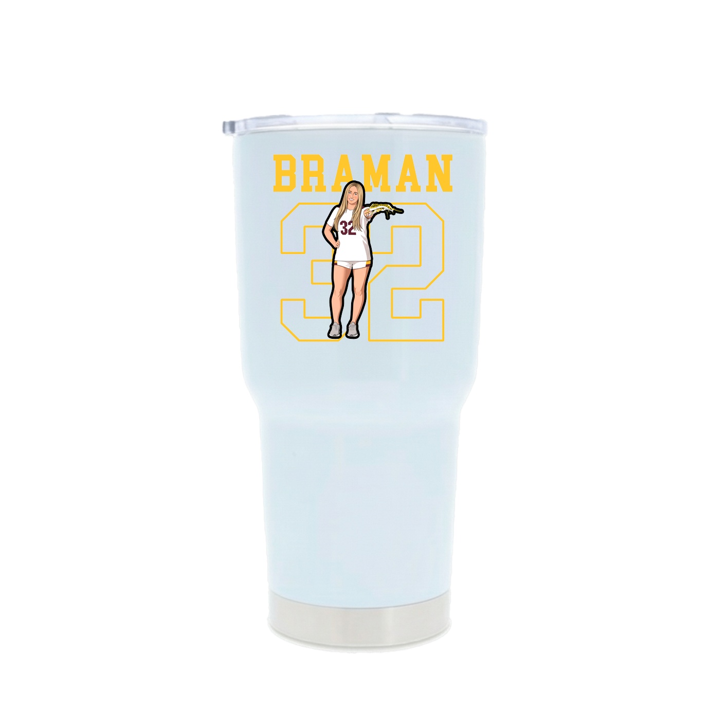 30oz Stainless Steel Tumbler — Shirsey in White