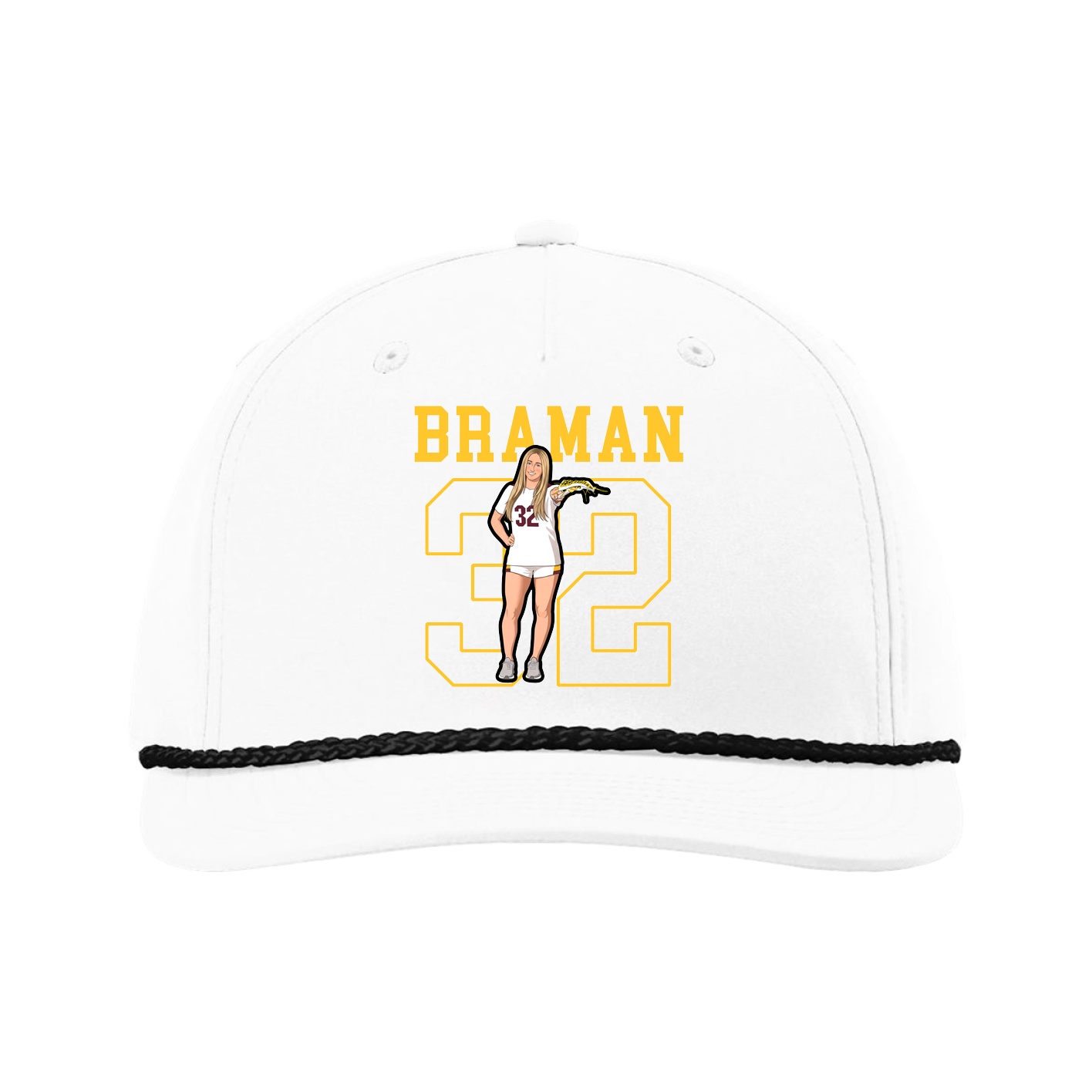 Five-Panel Classic Rope Cap — Shirsey in White
