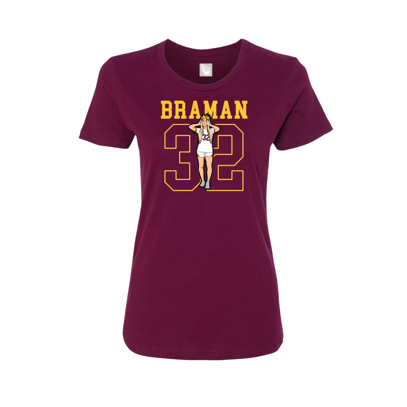 Fitted Women's Tee — Shirsey in Maroon