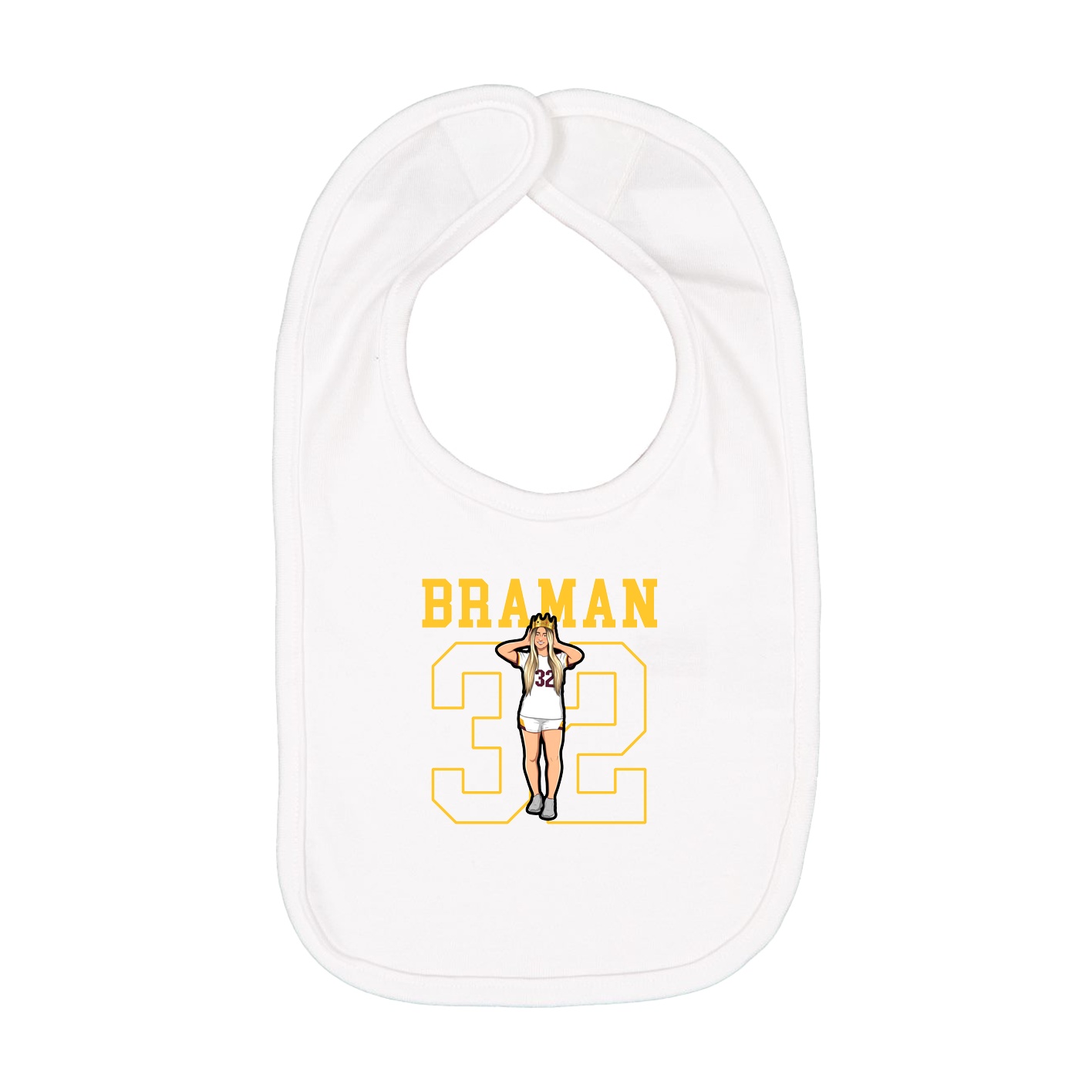 Infant Bib — Shirsey in White