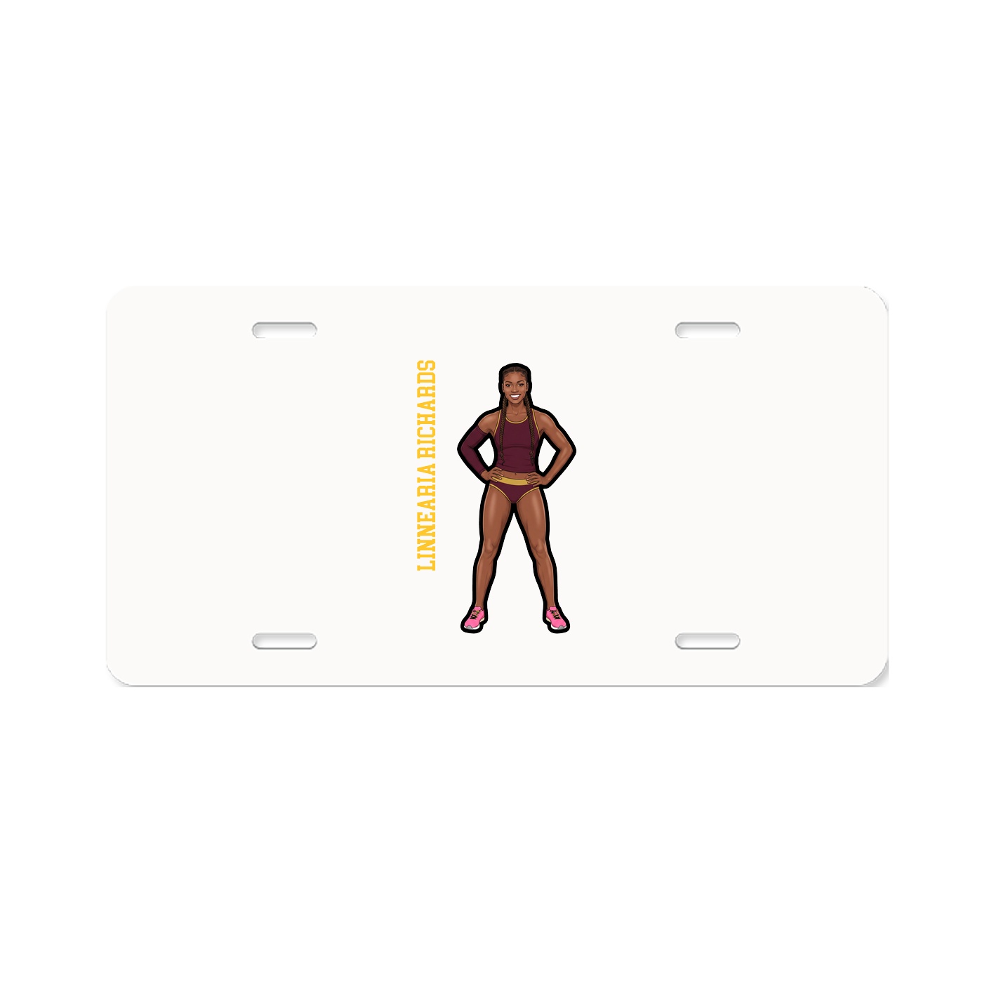 License Plate — Name Vertical in Classic