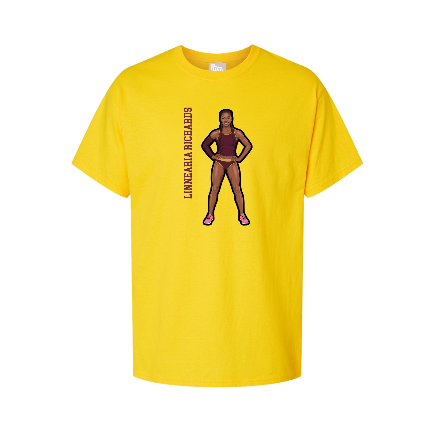 Tee — Name Vertical in Gold