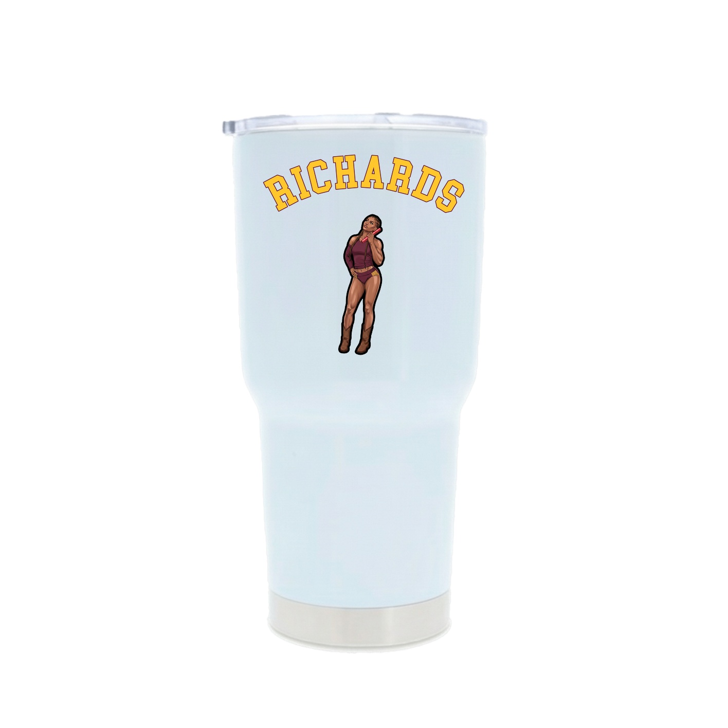 30oz Stainless Steel Tumbler — Shirsey Arch in White