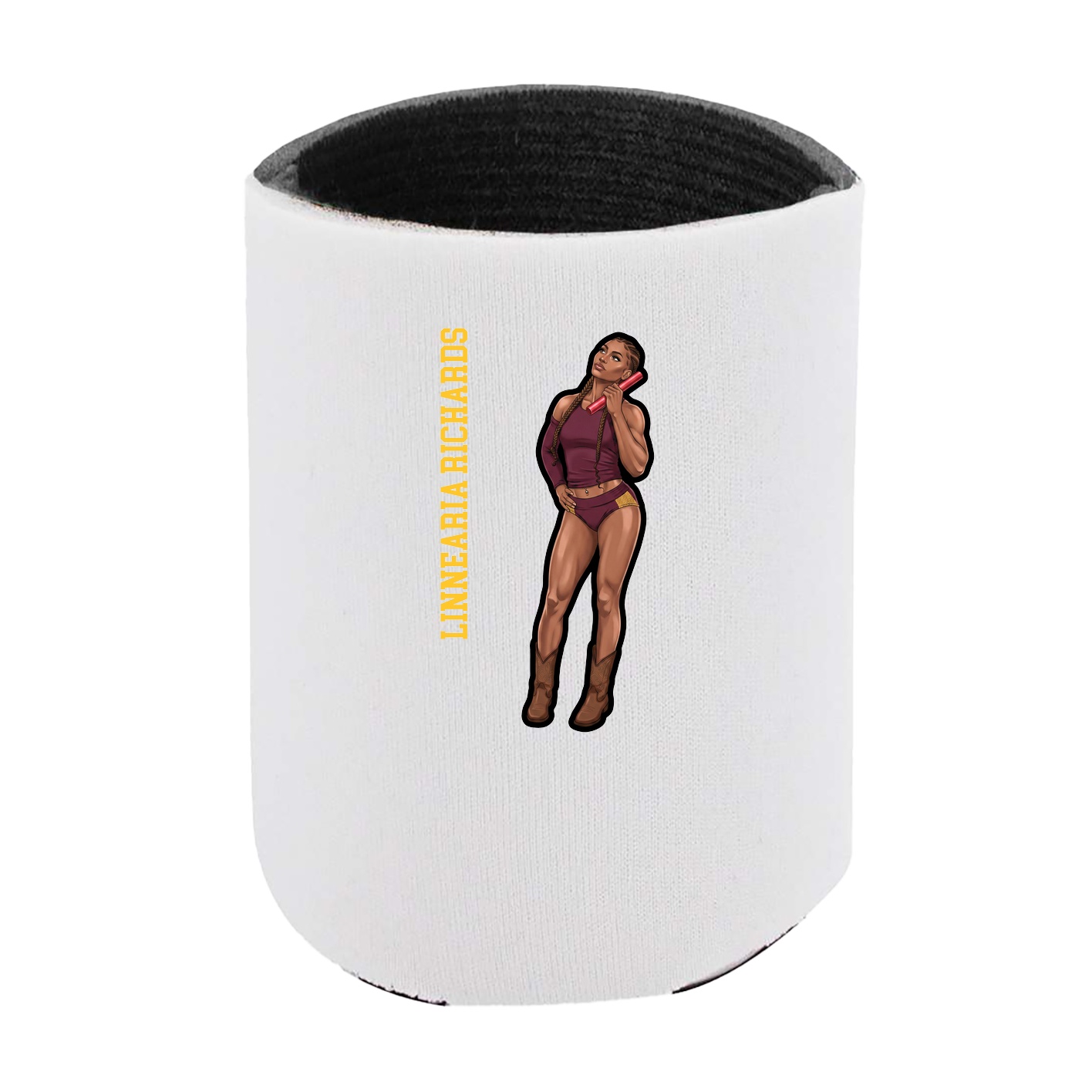 Can Holder — Name Vertical in White