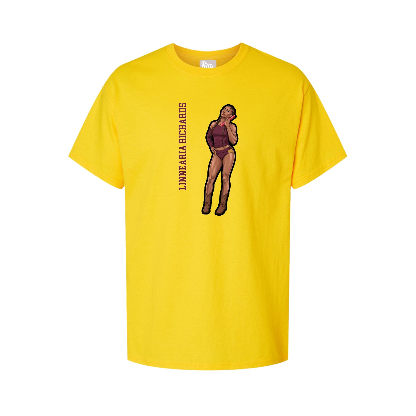 Youth Tee — Name Vertical in Gold