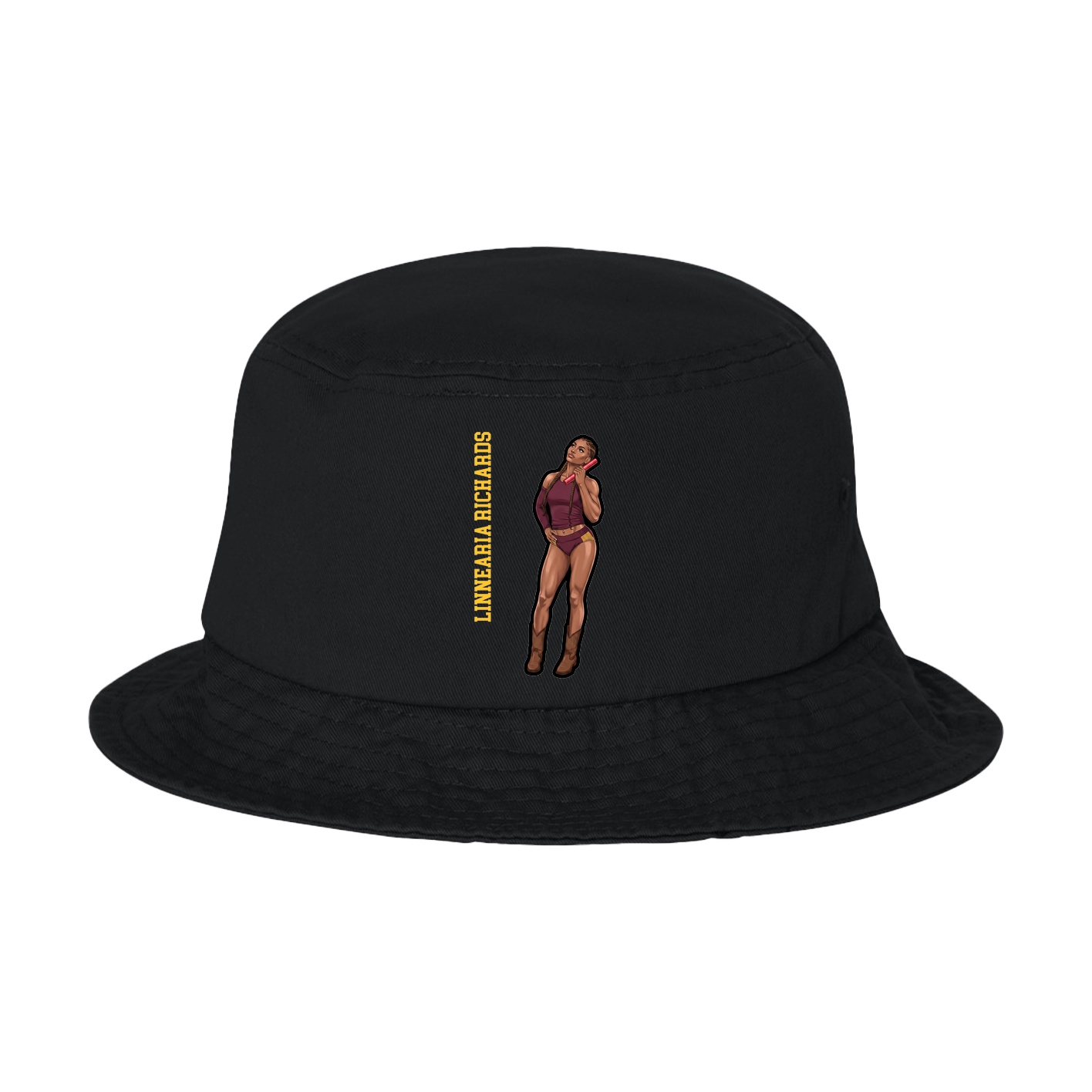 Bucket Cap — Name Vertical in Black
