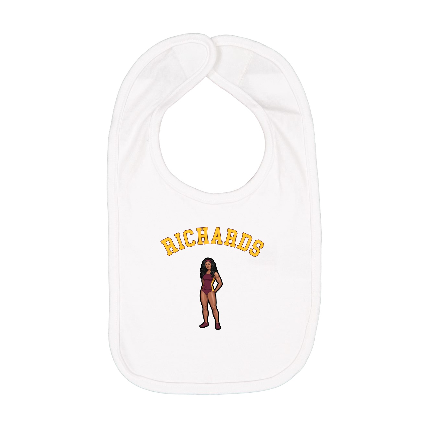 Infant Bib — Shirsey Arch in White