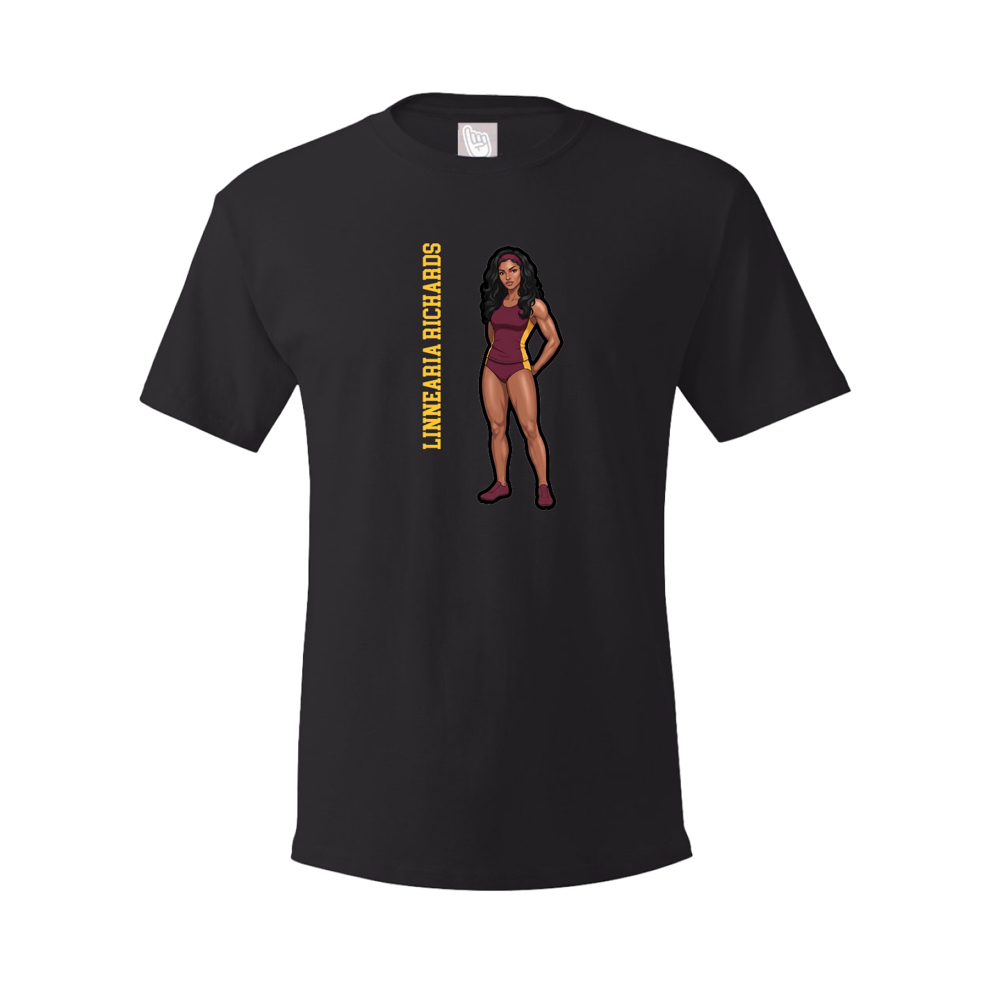 Youth Tee — Name Vertical in Black