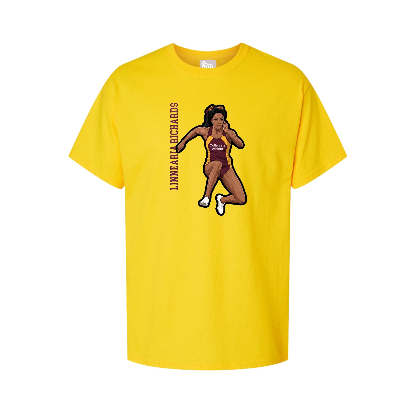 Tee — Name Vertical in Gold