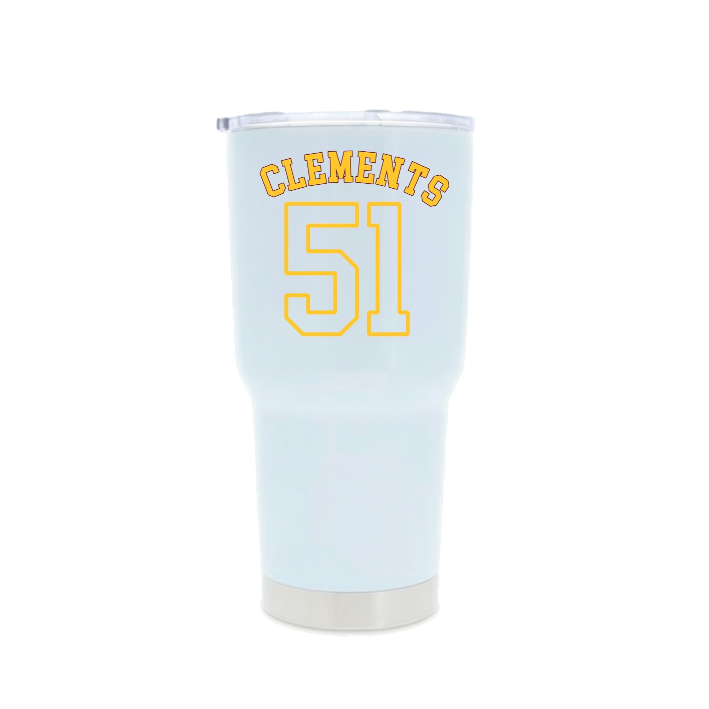 30oz Stainless Steel Tumbler — Shirsey Arch in White