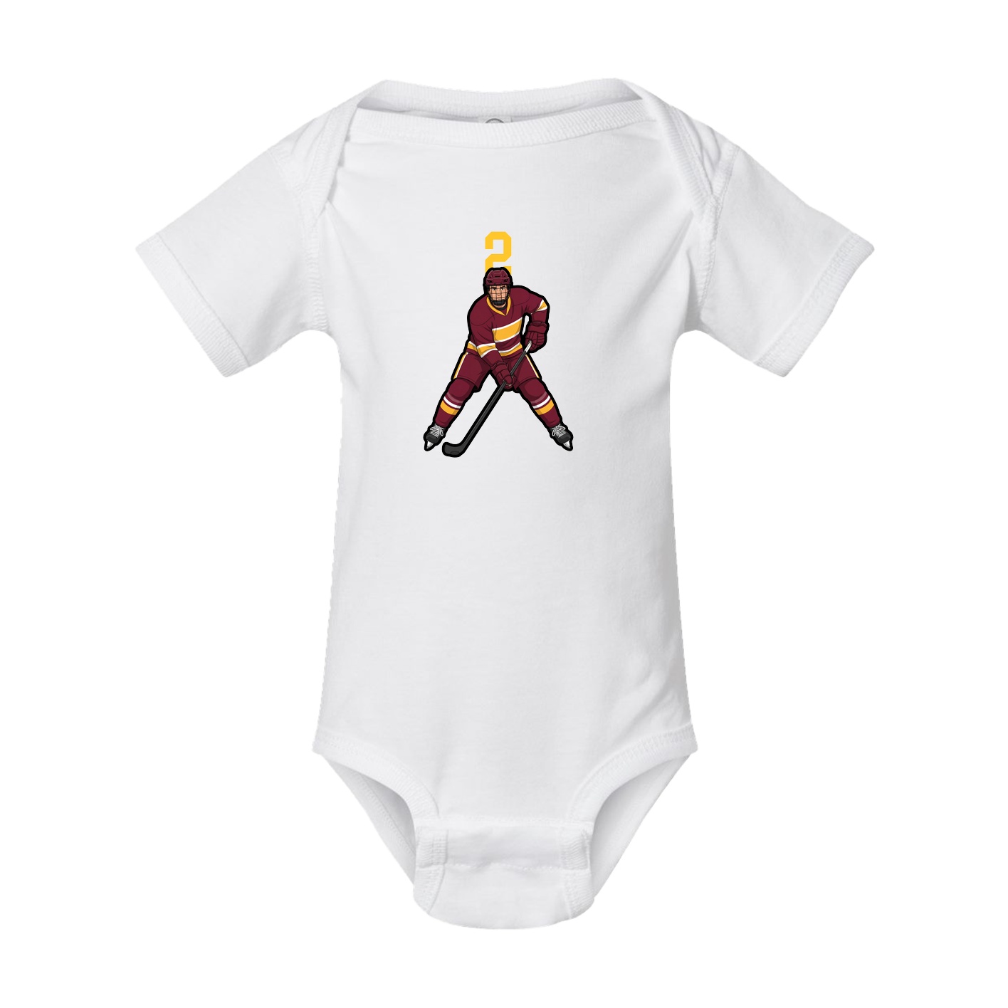 Baby Onesie — Number Top in White