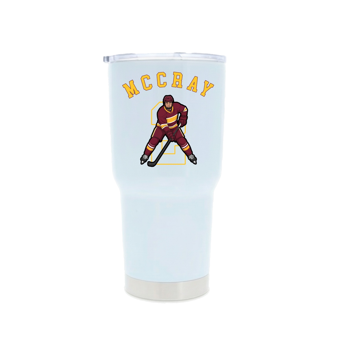 30oz Stainless Steel Tumbler — Shirsey Arch in White