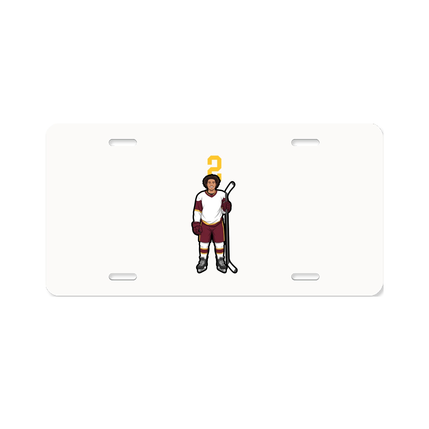 License Plate — Number Top in Classic