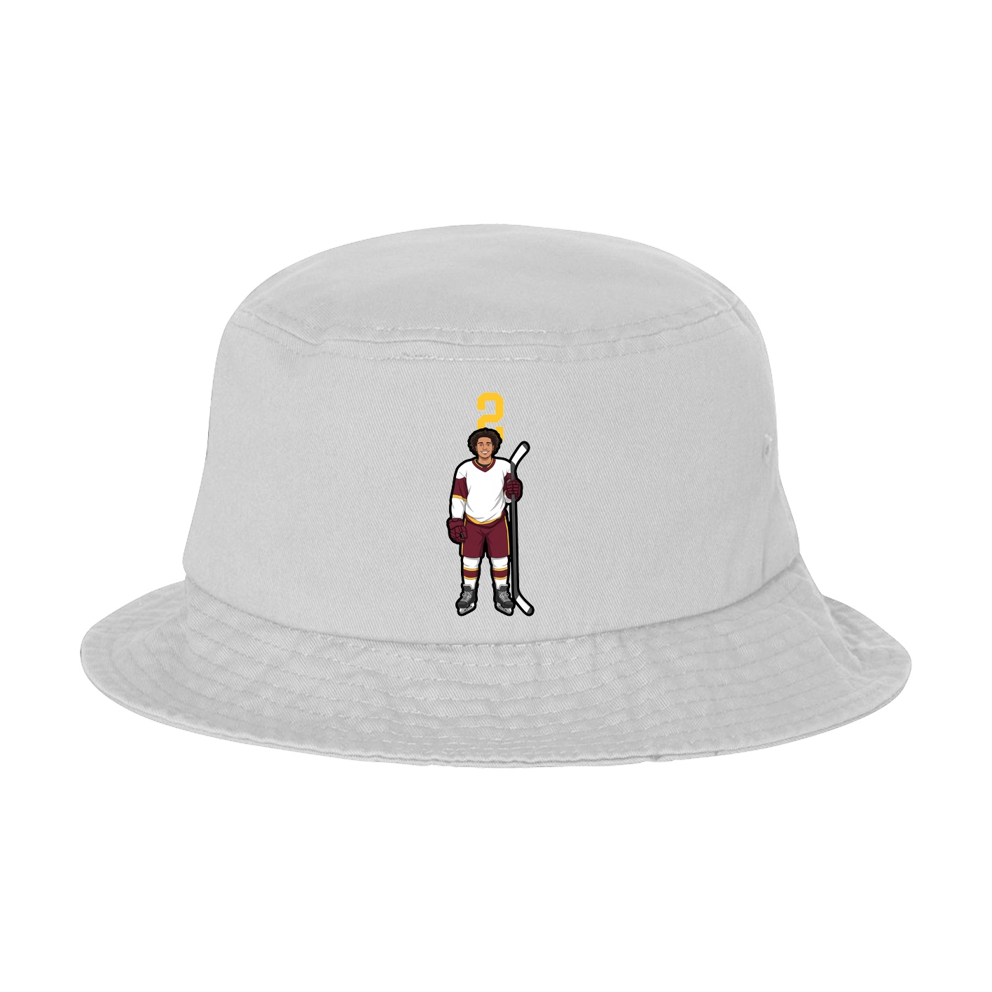 Bucket Cap — Number Top in White
