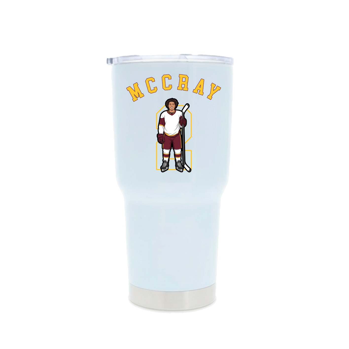 30oz Stainless Steel Tumbler — Shirsey Arch in White