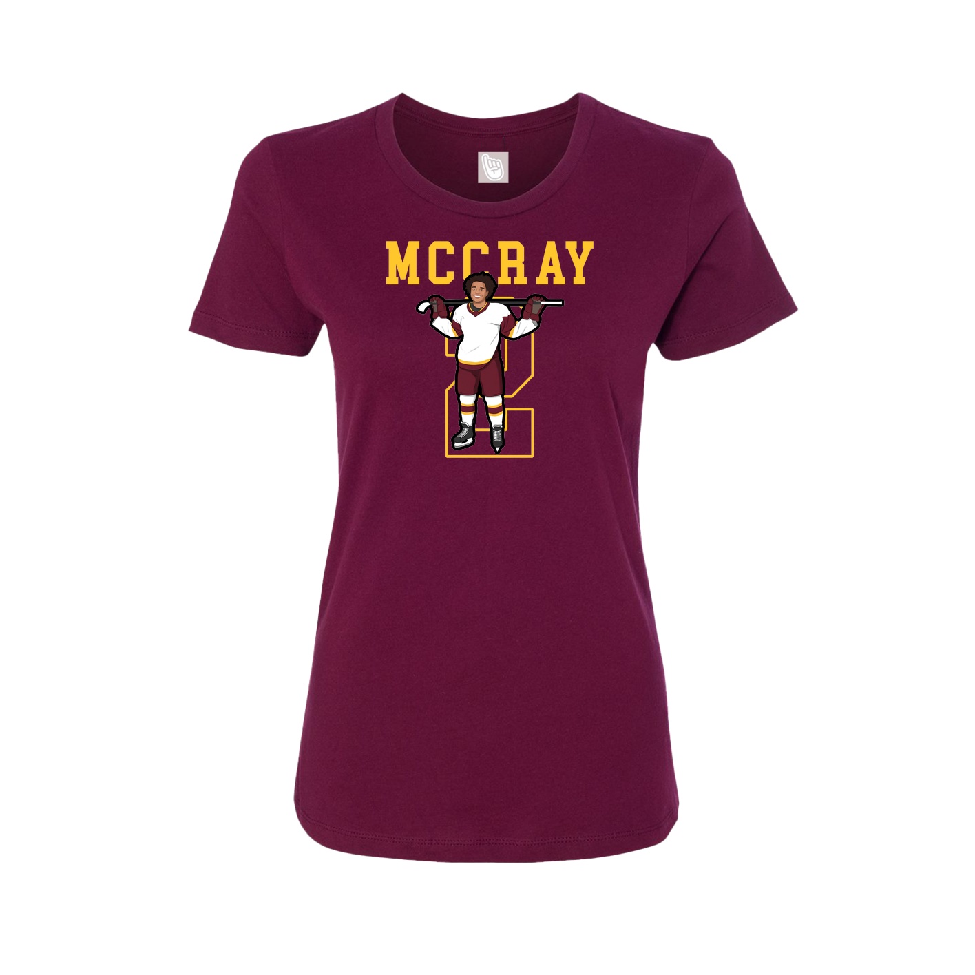 Fitted Women's Tee — Shirsey in Maroon
