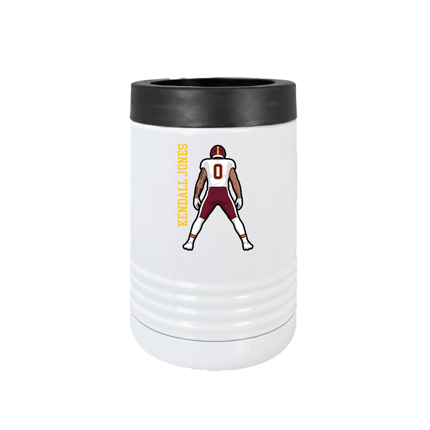 Beverage Holder — Name Vertical in White