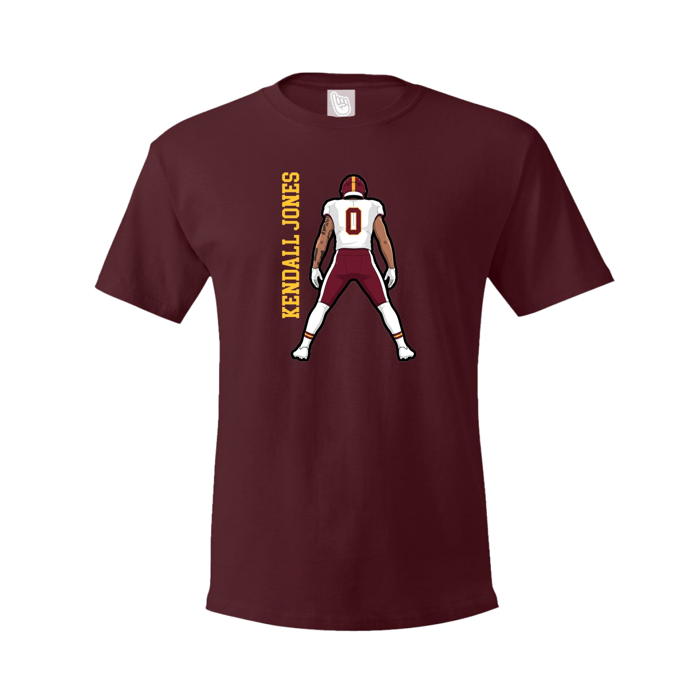 Youth Tee — Name Vertical in Maroon
