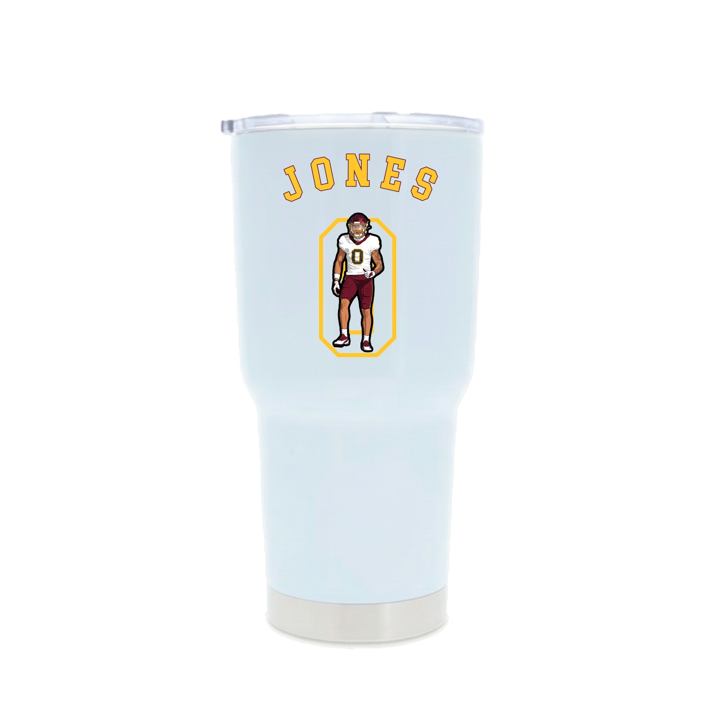 30oz Stainless Steel Tumbler — Shirsey Arch in White