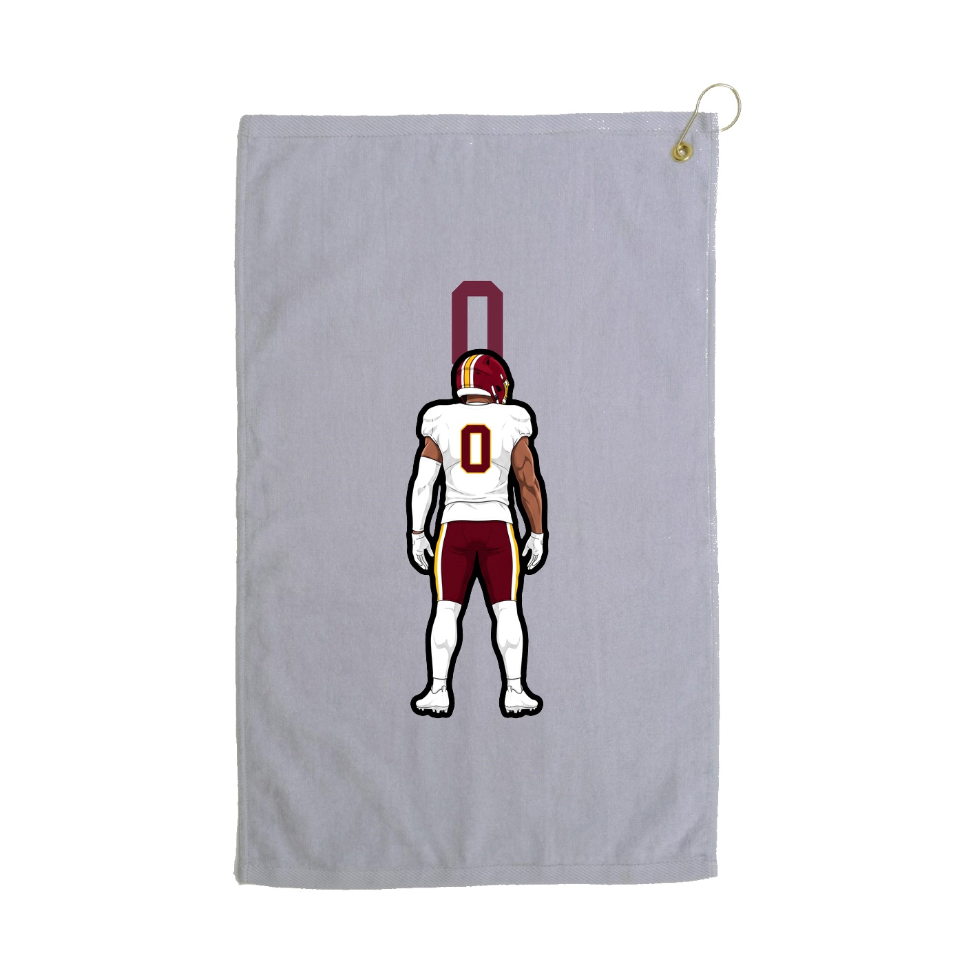 Golf Towel — Number Top in Grey
