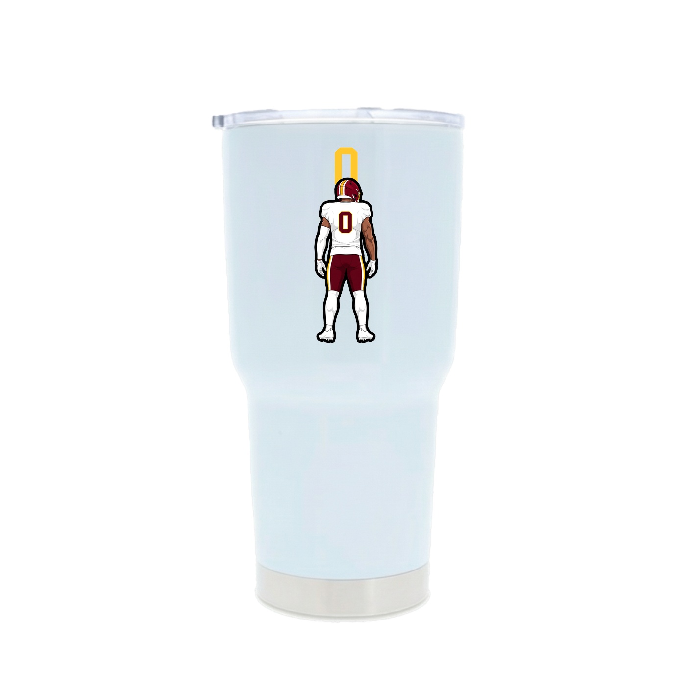 30oz Stainless Steel Tumbler — Number Top in White