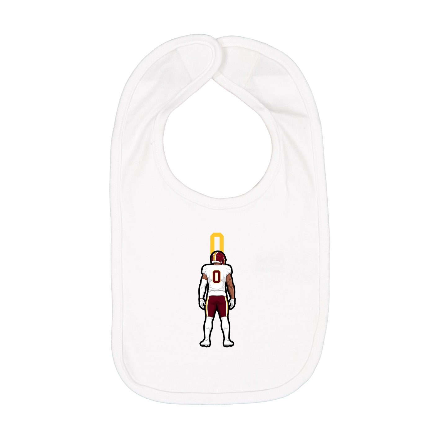 Infant Bib — Number Top in White