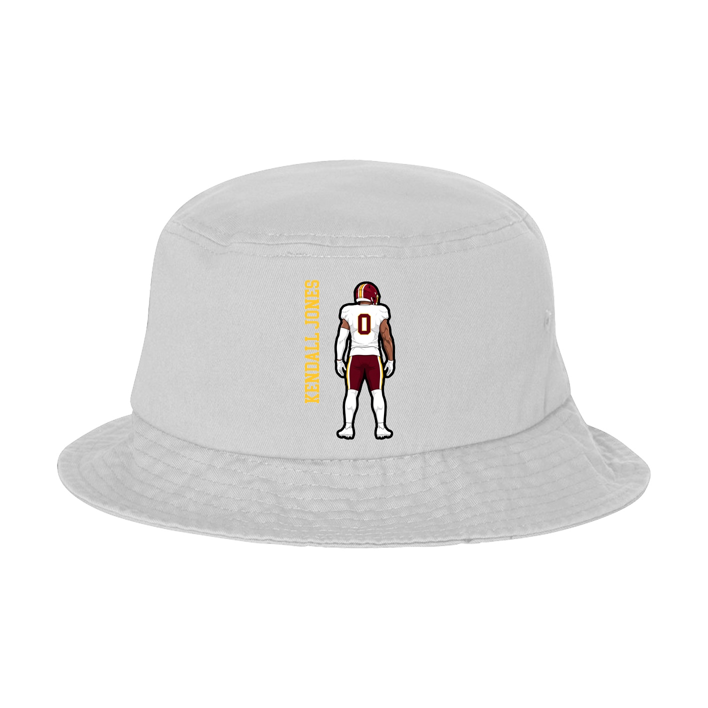 Bucket Cap — Name Vertical in White