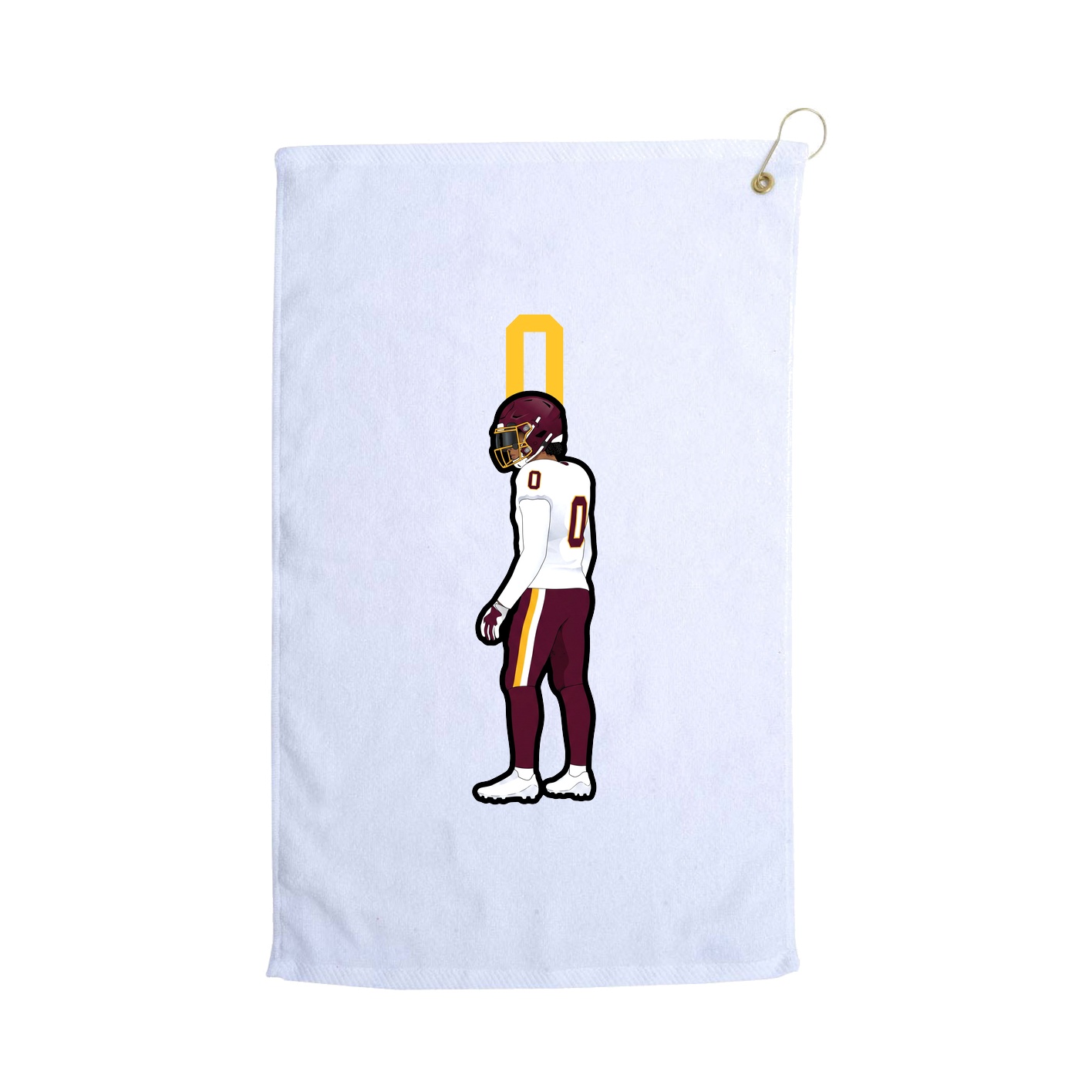 Golf Towel — Number Top in White