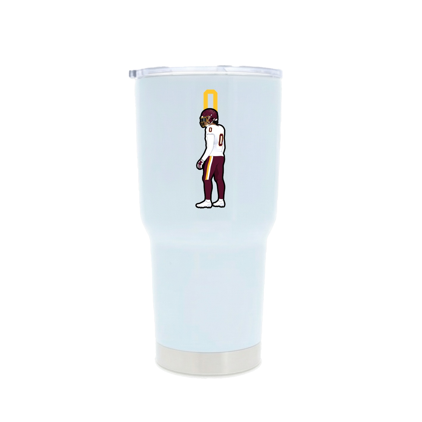 30oz Stainless Steel Tumbler — Number Top in White