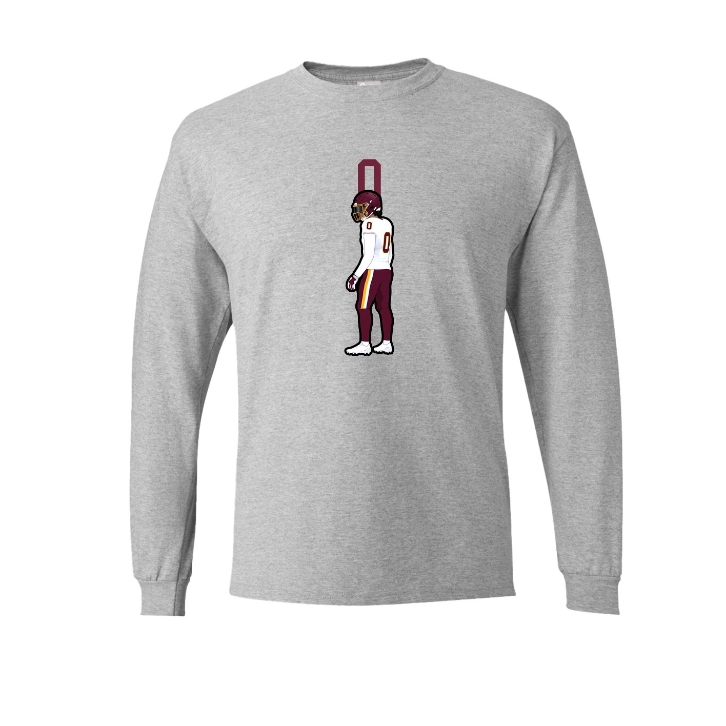 Long Sleeve Tee — Number Top in Grey