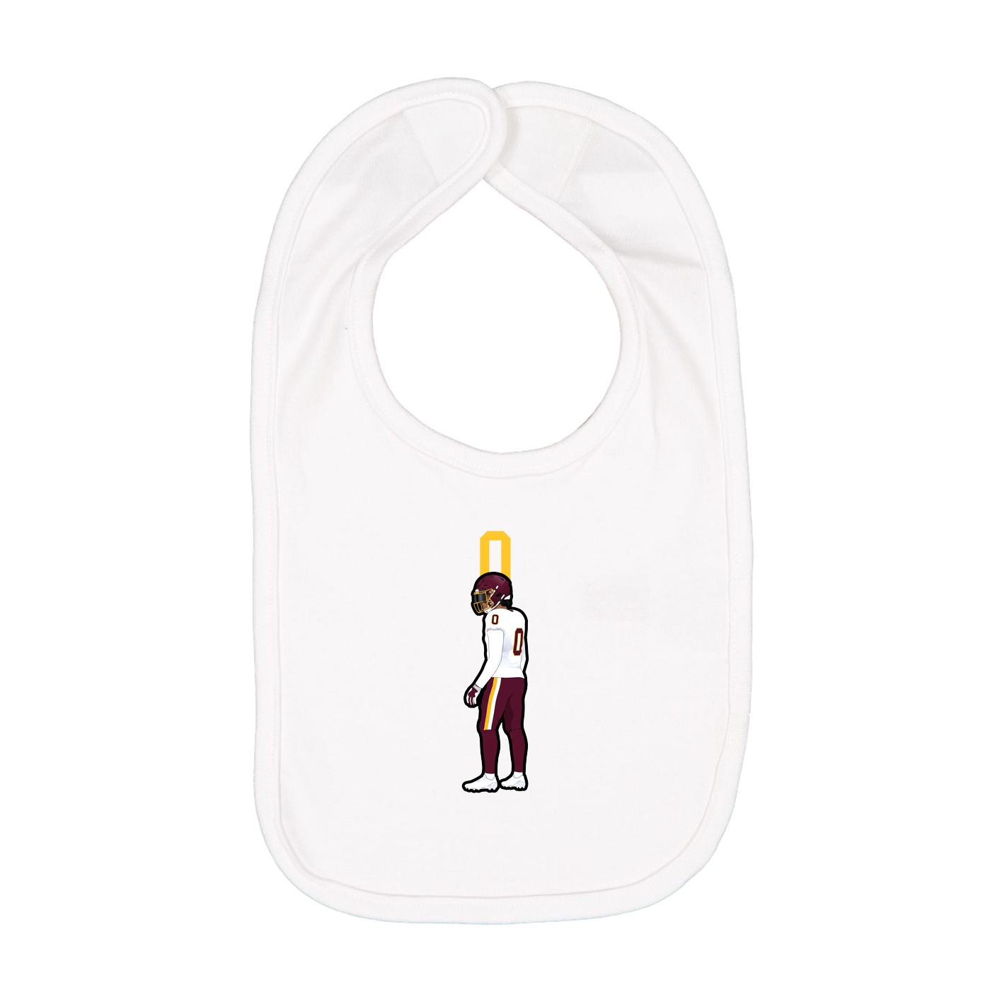 Infant Bib — Number Top in White