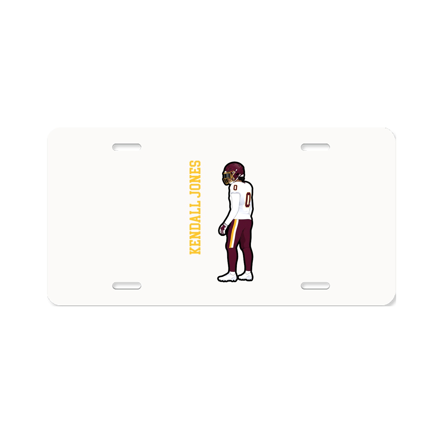 License Plate — Name Vertical in Classic