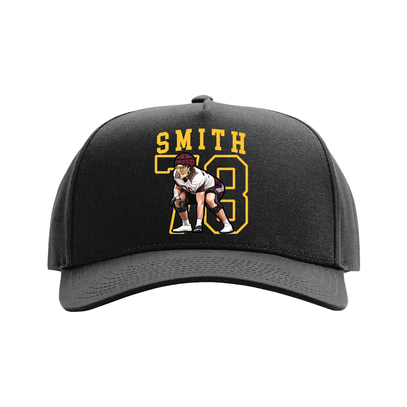 Full Fabric Five-Panel Champ Cap — Shirsey in Black