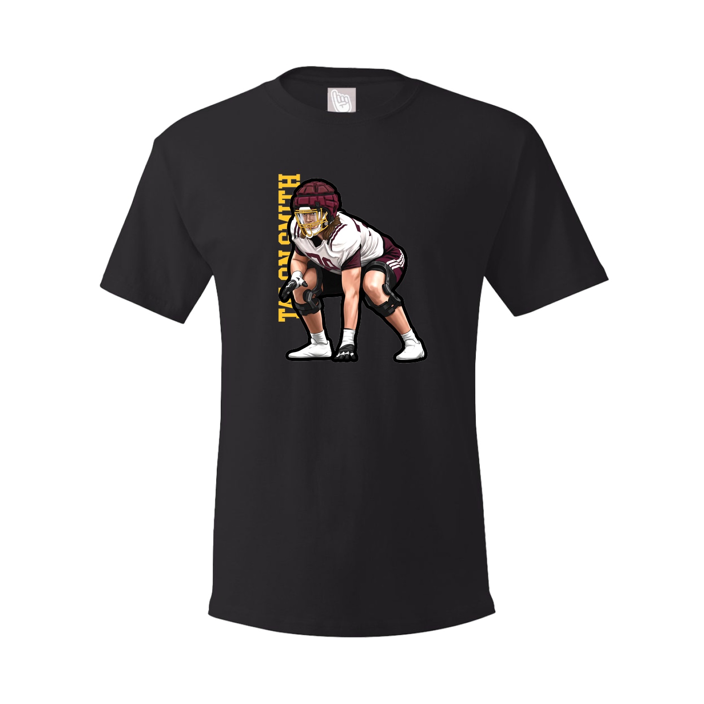Youth Tee — Name Vertical in Black