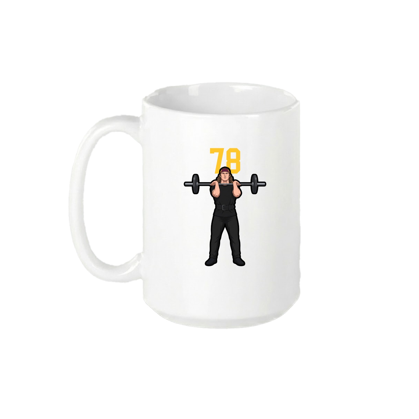 15oz Coffee Mug — Number Top in White